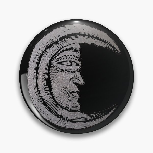 Item preview, VINTAGE AESTHETIC SILVER MOON FACE designed and sold by Clickforyous.
