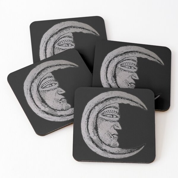 Item preview, VINTAGE AESTHETIC SILVER MOON FACE designed and sold by Clickforyous.