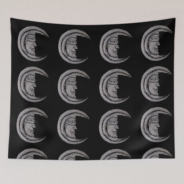 Item preview, VINTAGE AESTHETIC SILVER MOON FACE designed and sold by Clickforyous.