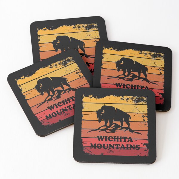 Item preview, Vintage bison Wichita Mountains National Park sunset Gift designed and sold by Monchid.