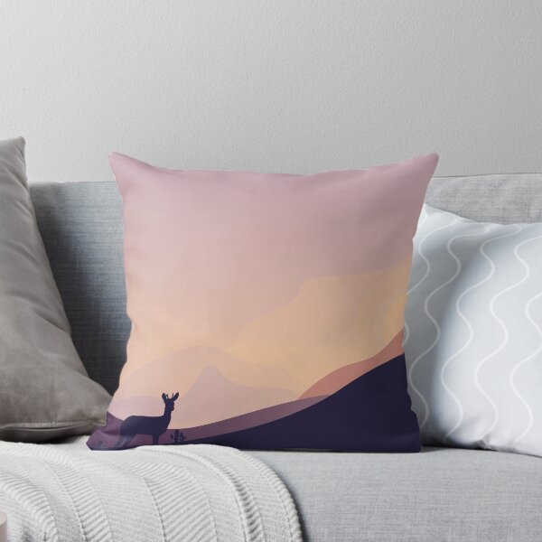 Item preview,  Dark desert deer and sunset  , desert climate , sun and sand ,cactus ideas, cactus not a hugger, sand mountains , orange moon  designed and sold by SGS-.