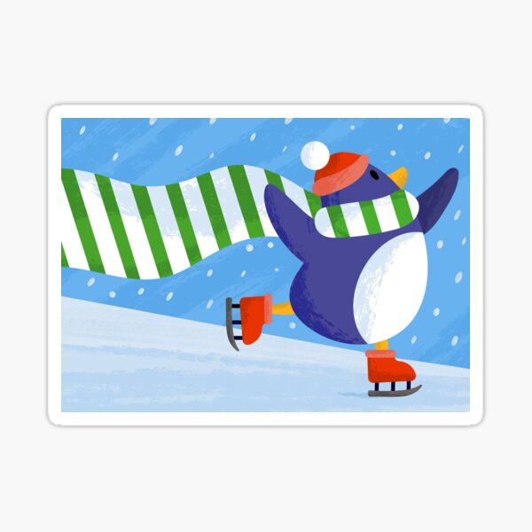 Skating Penguin! Sticker
