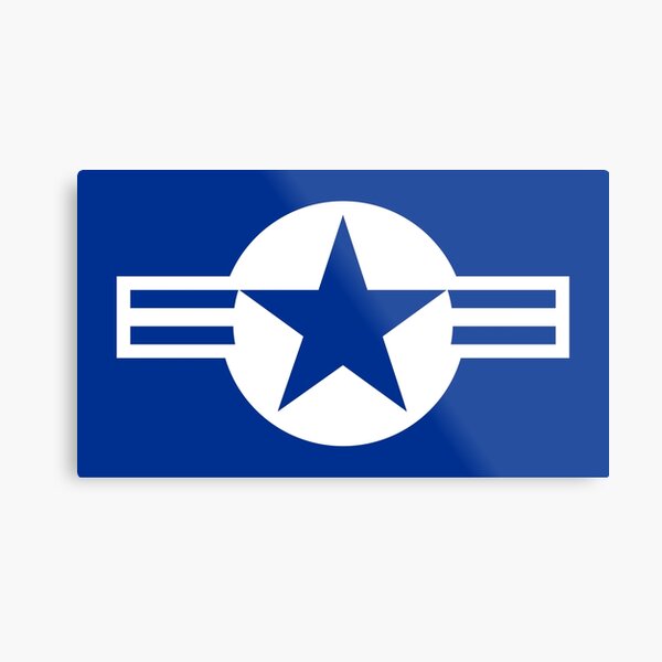 Low Visibility White Roundel of the United States Air Force Metal Print