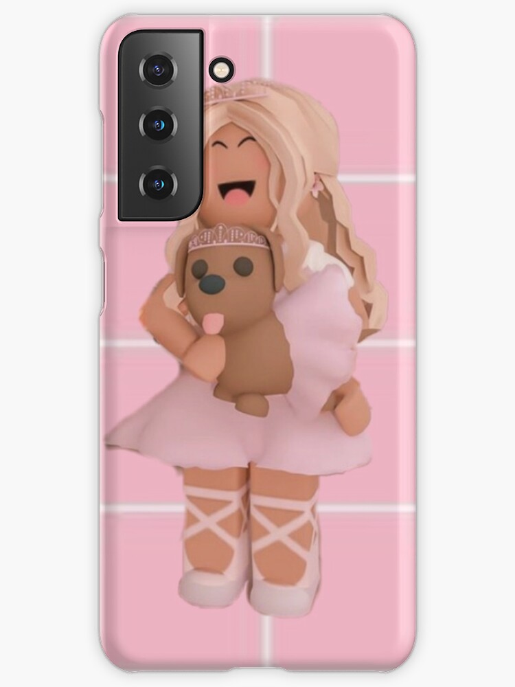 Blonde Roblox Girl Case Skin For Samsung Galaxy By Morganmickleco Redbubble - roblox dog galaxy