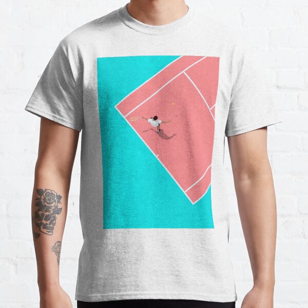 Pastel Colors Tennis Court From Above Classic T-Shirt