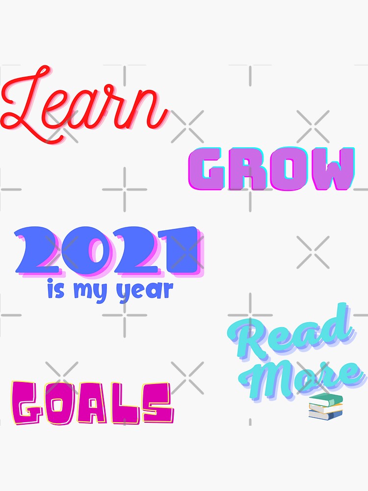 2021 Vision Board Sticker Pack Sticker for Sale by LoA-Lady