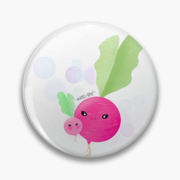 Item preview, Cute kawaii happy pink radishes Kirativibez designed and sold by KirativibeZ.