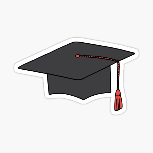 Graduation Hat Wall Sticker - TenStickers