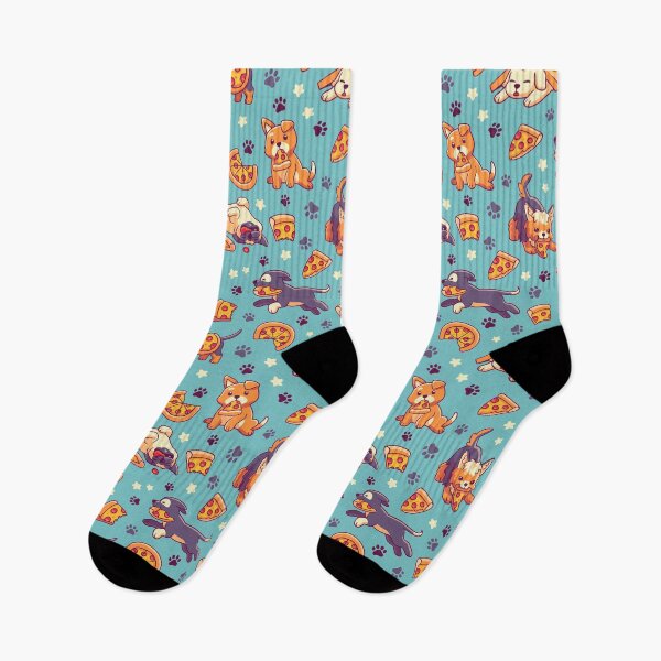 Item preview, Pupperoni Pizza // Cute Puppy Dogs with Fast Food, Kawaii Pets designed and sold by Geekydog.