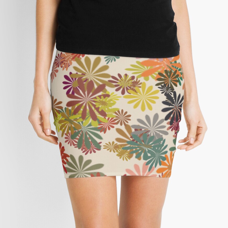 Winter Flower Mini Skirt