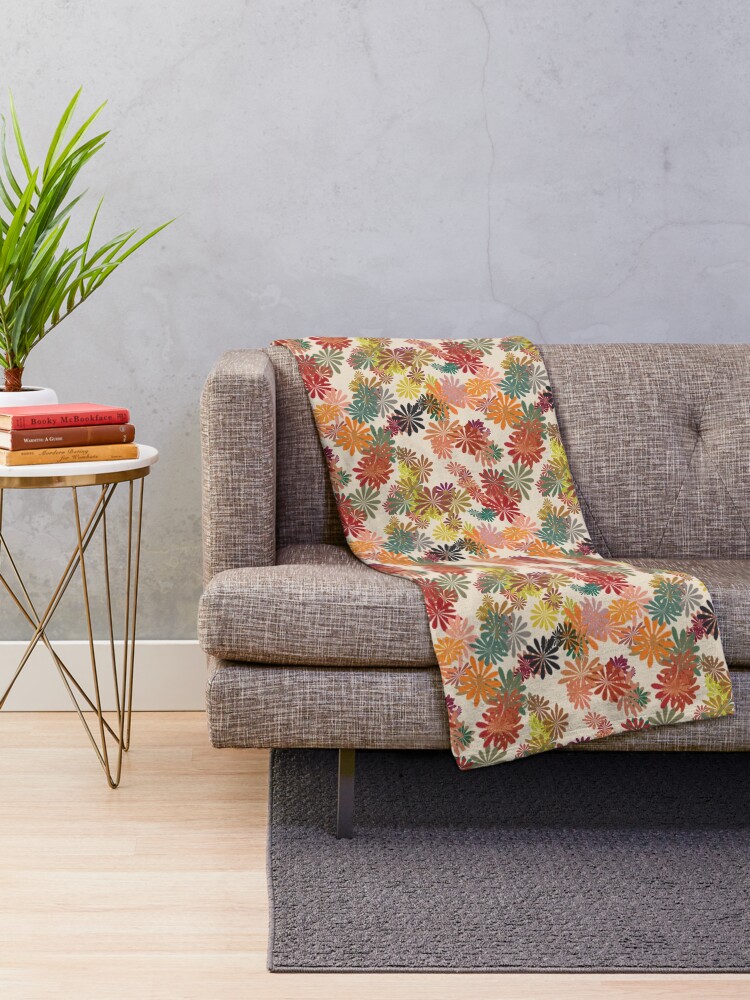 Alternate view of Winter Flower Throw Blanket