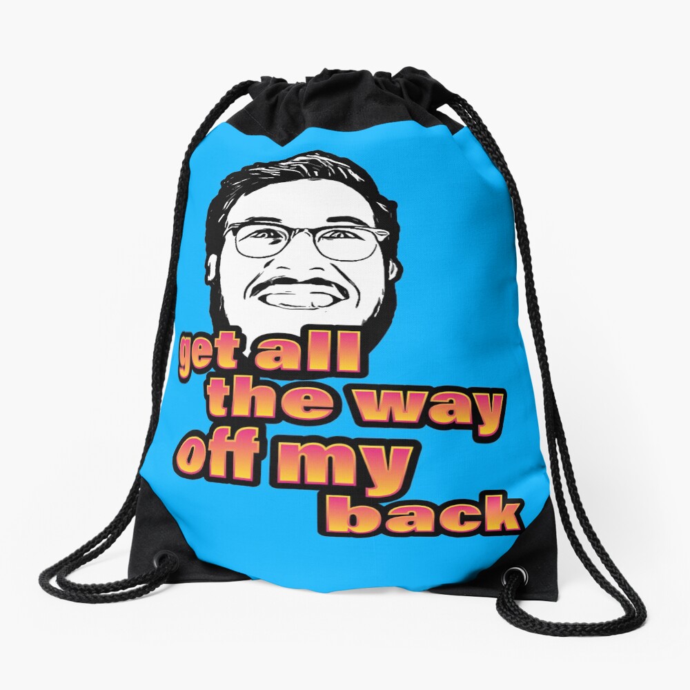 Pitch Meeting - Get all the way off my back - PINK YELLOW Drawstring Bag