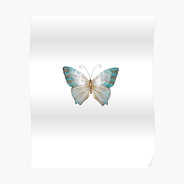 "Crystal blue butterfly" Poster by Cucicumber Redbubble
