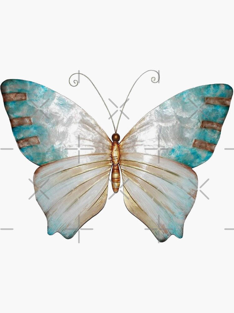 "Crystal blue butterfly" Sticker by Cucicumber Redbubble