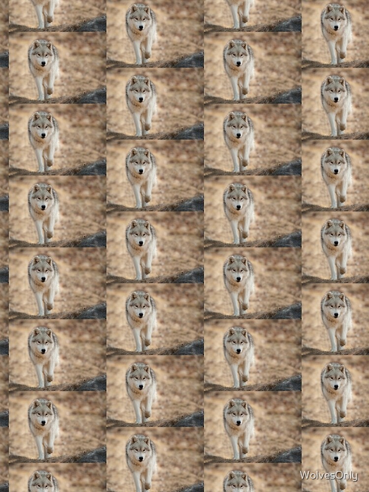 Aperçu 5 sur 5. Robe trapèze avec l'œuvre Arctic Wolf créée et vendue par WolvesOnly.