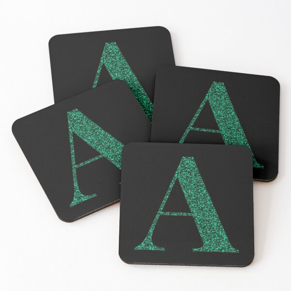 Item preview, Letter A Emerald Dark Green Glitter Effect Alphabet designed and sold by Sour Soul.