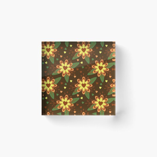 Item preview, Brown Floral Pattern designed and sold by RueChiedza.