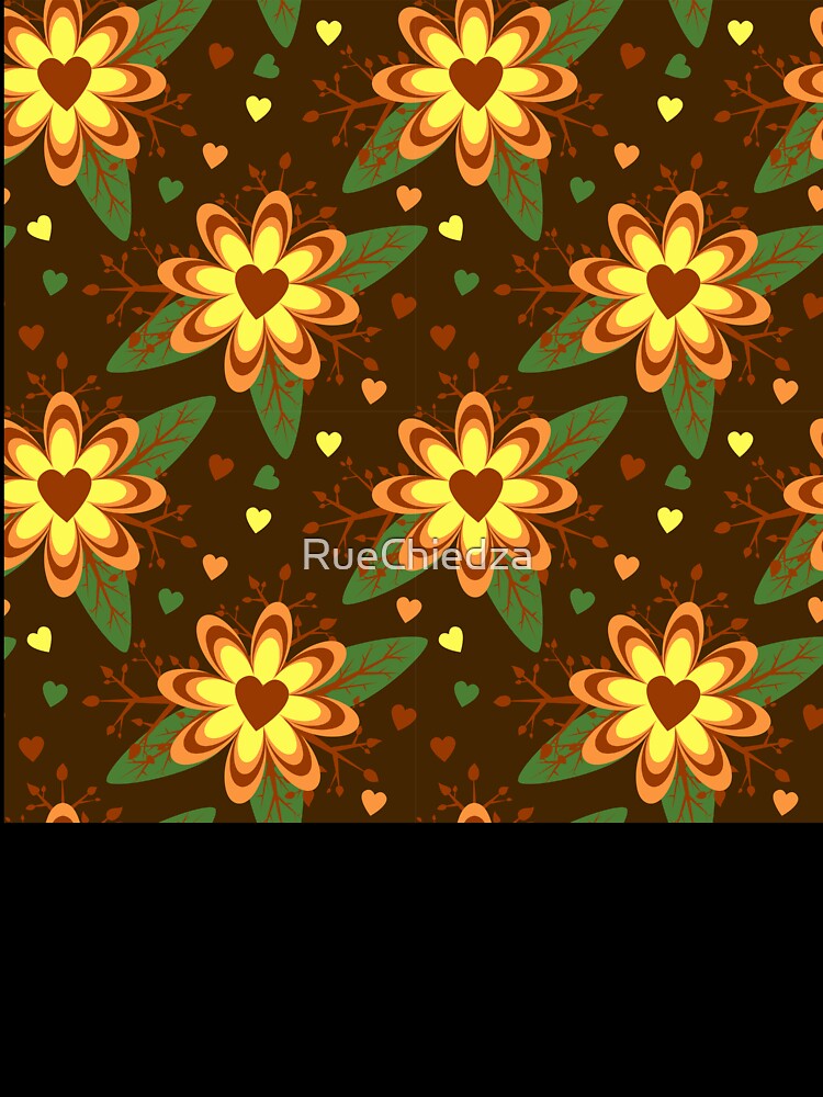 Thumbnail 7 of 7, Oversized T-Shirt, Brown Floral Pattern designed and sold by RueChiedza.