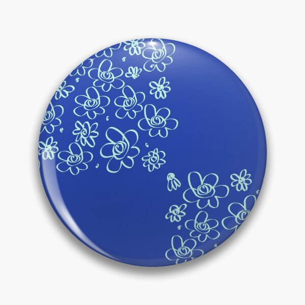 Item preview, Blue Linguine Floral Checks designed and sold by foft.