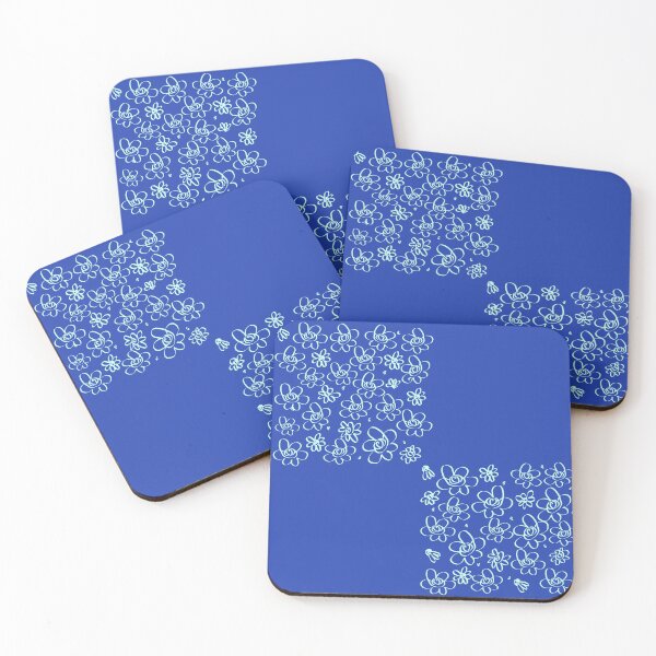 Item preview, Blue Linguine Floral Checks designed and sold by foft.
