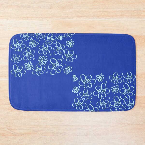 Item preview, Blue Linguine Floral Checks designed and sold by foft.