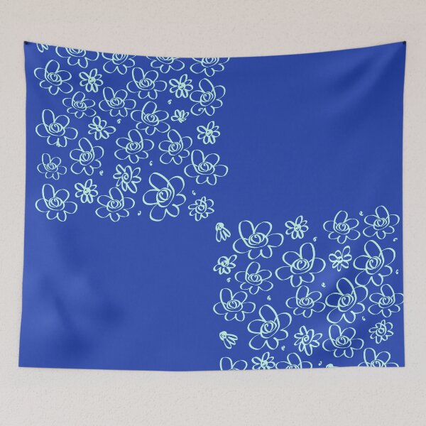 Item preview, Blue Linguine Floral Checks designed and sold by foft.