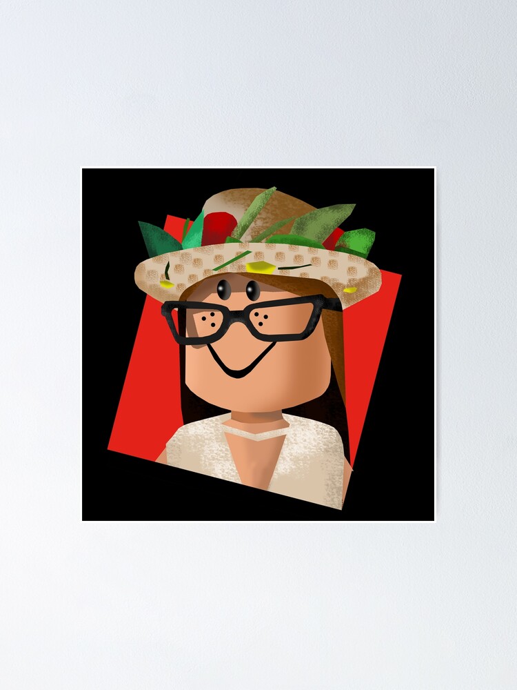 Roblox Girl Poster By Zest Art Redbubble - roblox classic fedora texture