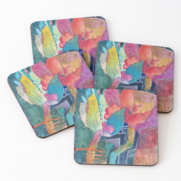 Item preview, abstarct colourfull paiting flowers designed and sold by Couck Dominica.