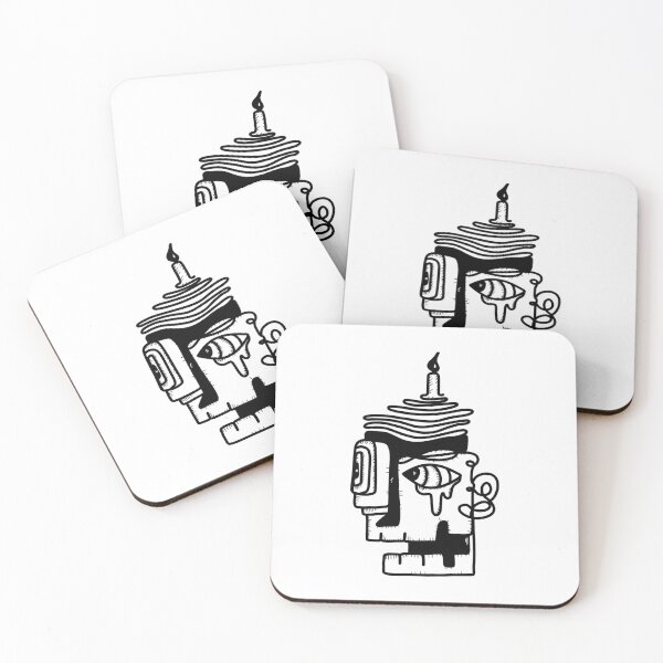 Item preview, skeleton head candle art - white color designed and sold by bas19101.