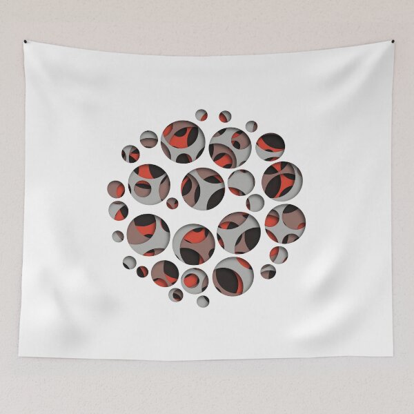 Item preview, Multicolor layers inside realistic round holes designed and sold by acidmit.