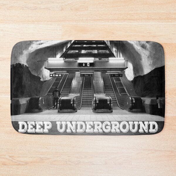 Item preview, Black and White, Deep Underground Train Tunnel Subway Art designed and sold by yappei.
