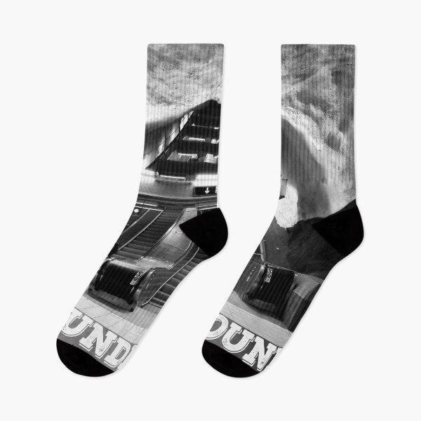 Item preview, Black and White, Deep Underground Train Tunnel Subway Art designed and sold by yappei.