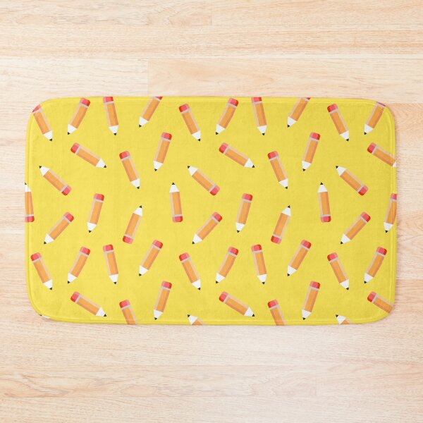 Item preview, Seamless pattern with pencils on yellow background, school supply. designed and sold by Katine-Art.