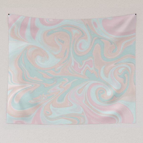 Item preview, Pink Blue Easy DIY Marble Abstract Acrylic Paint Art designed and sold by Skinpedia.