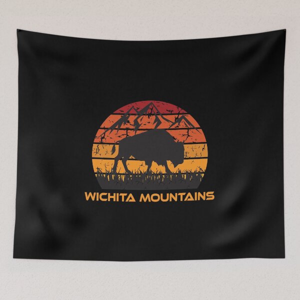 Item preview, Vintage bison Wichita Mountains National Park sunset Gift designed and sold by Monchid.