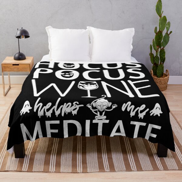 Item preview, Hocus Pocus Wine Helps Me Meditate designed and sold by Ellisen Prints.