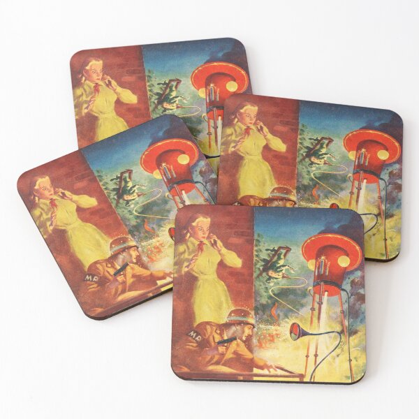 Item preview, War of the Aliens Vintage illustration designed and sold by Vintage Designs +.