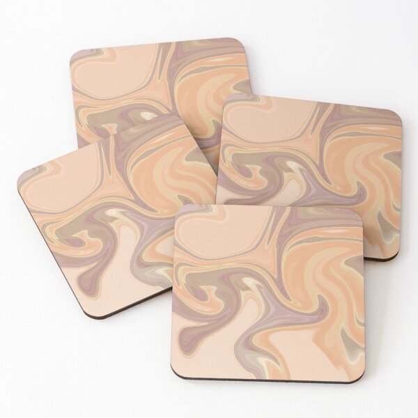 Item preview, Orange Brown Easy DIY Marble Abstract Acrylic Paint Art designed and sold by Skinpedia.