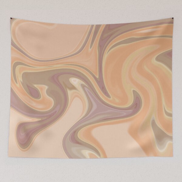 Item preview, Orange Brown Easy DIY Marble Abstract Acrylic Paint Art designed and sold by Skinpedia.