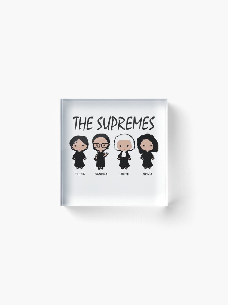 Alternate view of The Supremes Cartoon Acrylic Block