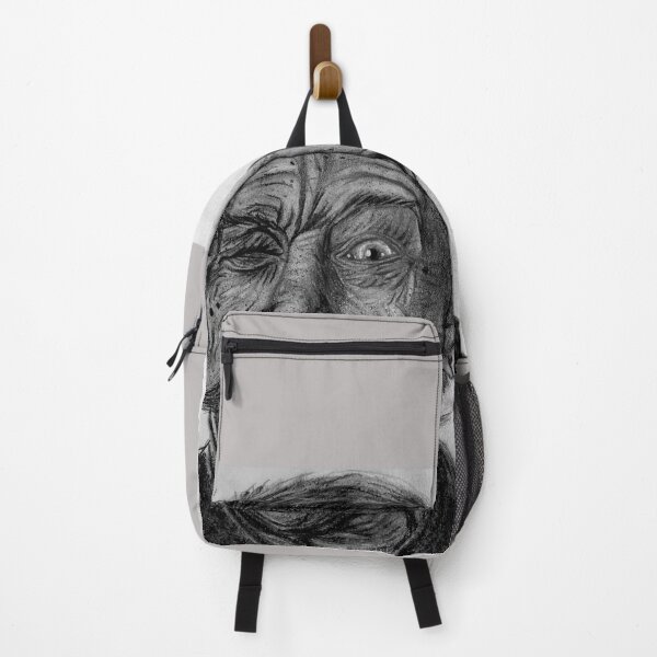 Item preview, Crazy manic face - Portrait Black and white designed and sold by Gregredfern.