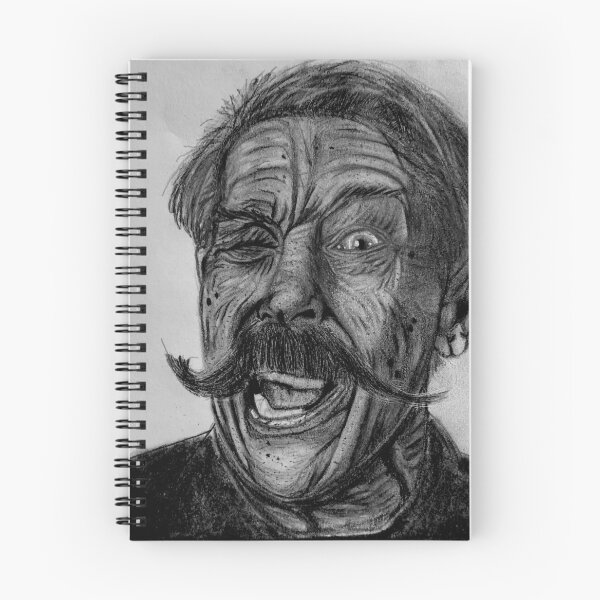 Item preview, Crazy manic face - Portrait Black and white designed and sold by Gregredfern.