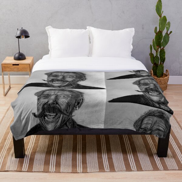Item preview, Crazy manic face - Portrait Black and white designed and sold by Gregredfern.