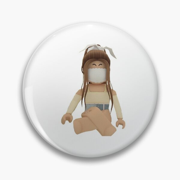 Roblox Girl Pins And Buttons Redbubble - brown haired chibi girl roblox