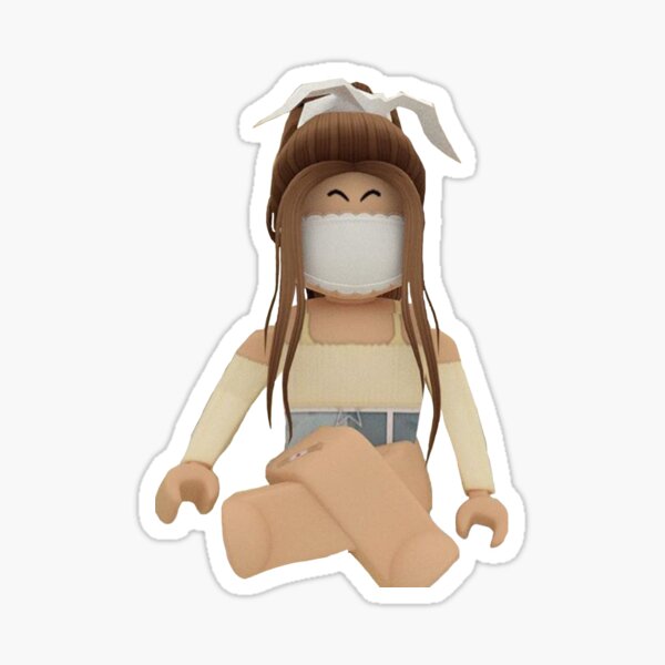 Brunnette Stickers Redbubble - pink mermaid hair roblox