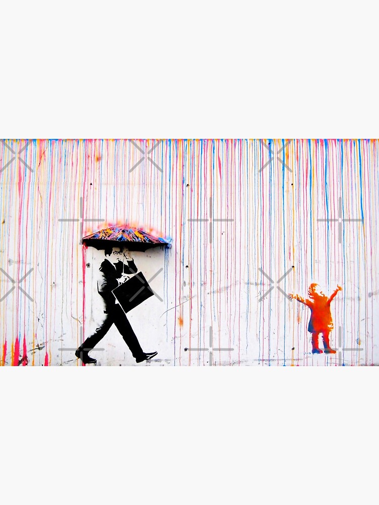 Tableau sur toile Banksy - Coloured Rain
