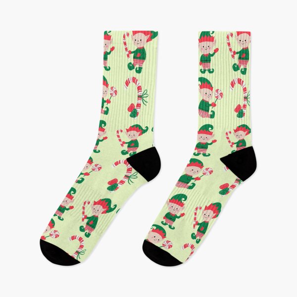 Item preview, Cute Christmas Elf Green And Red Candy Cane Stripes  designed and sold by OhMyStarling.