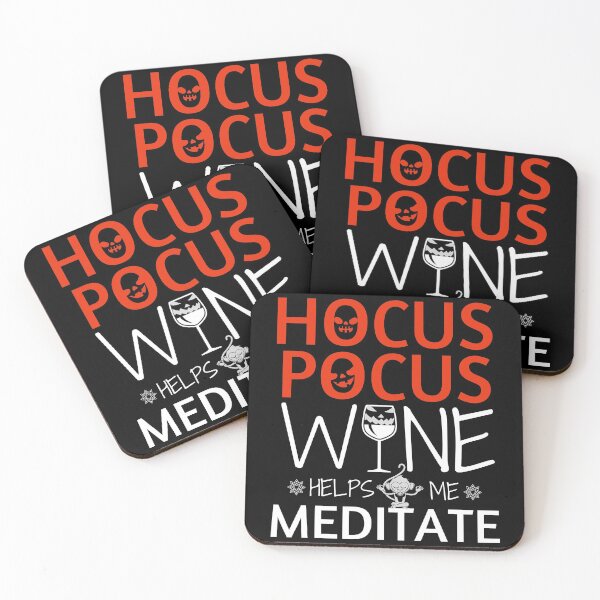 Item preview, Hocus Pocus Wine Helps Me Meditate designed and sold by Ellisen Prints.