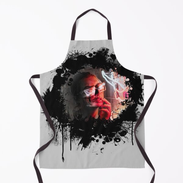 Item preview, Trash Polka, Tattoo Style, Girl in Neon with Skull designed and sold by The Bad Karma Conncection.