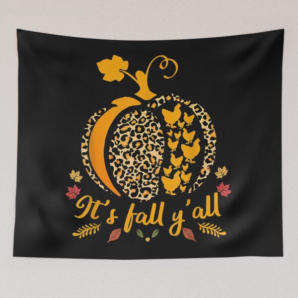 Item preview, its fall yall leopard print pumpkin Chicken designed and sold by tichtodhe.